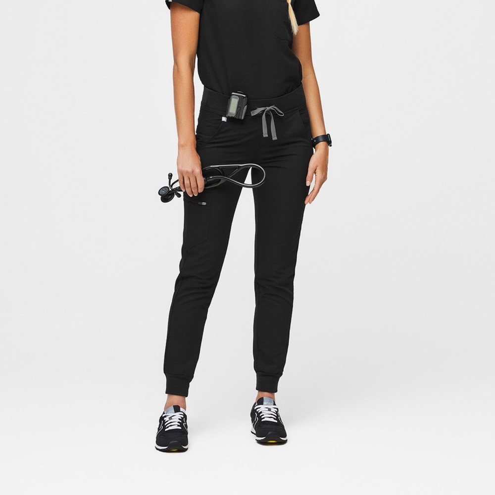 FIGS ZAMORA JOGGER XS TALL BLACK SCRUBS